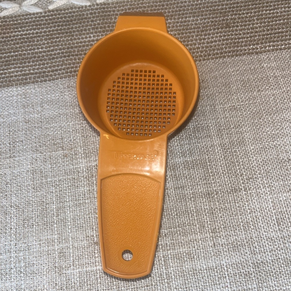 Vintage‎ Tupperware Mini Sifter Loose Tea Strainer Orange